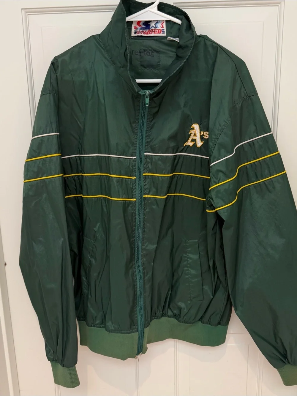 Men's Oakland A's Green Windbreaker Jacket -Large